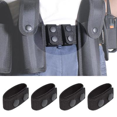 4Pcs Nylon Belt Keeper with Double Snaps Buttons, Durable Duty Belt Belt Keeper Double Snaps for 2-2.25 Inch Belt