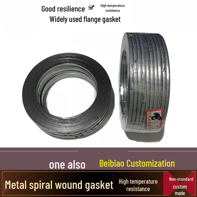 Metal Jacketed High-Temp Flange Gasket, Graphite, DN20/25/40/50/65/100