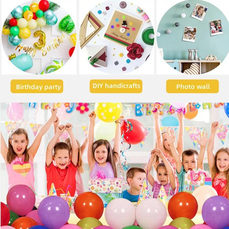 1/10Roll Double-sided Adhesive Dots Transparent Removable Balloon Adhesive Tape Glue For DIY Wedding Birthday Party Decor