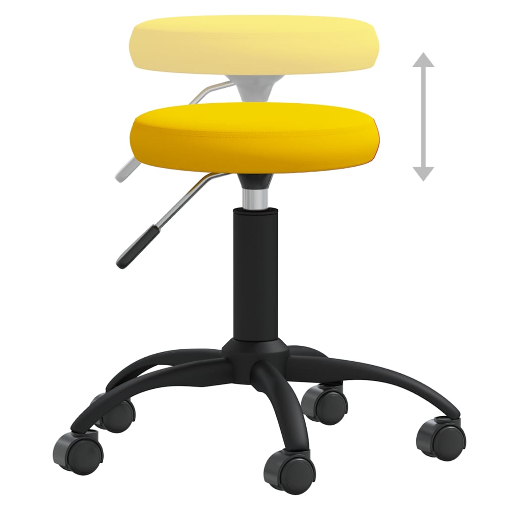 Office Chair Swivel Mustard Yellow Velvet