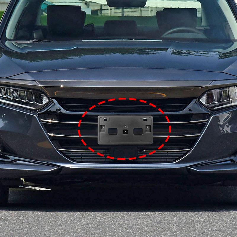 Auto Front Bumper License Plate Holder For Honda Accord 4Dr Hybrid 2018 - US Model License Plate Registration Plate Frame