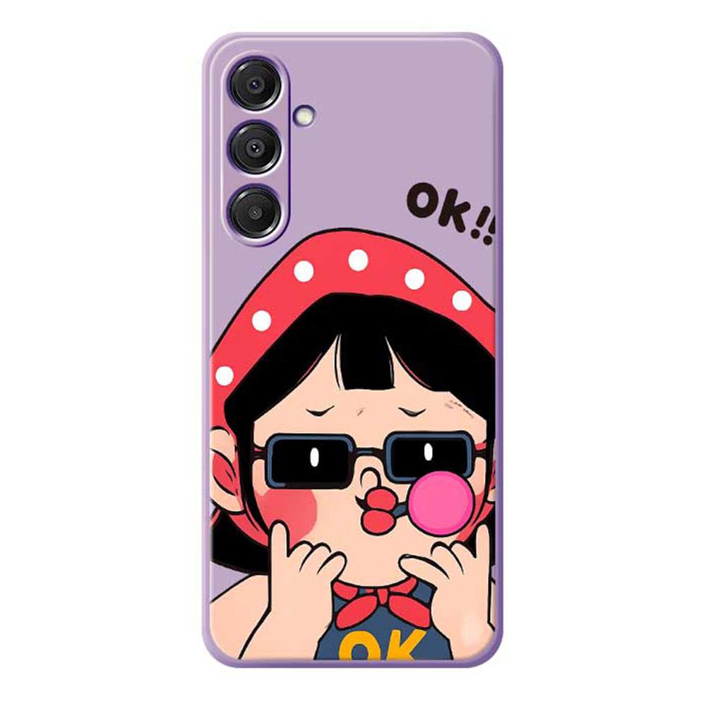 For Samsung Galaxy A16 5G/4G Case Cute Kid Pattern Printing Straight Edge TPU Phone Back Cover