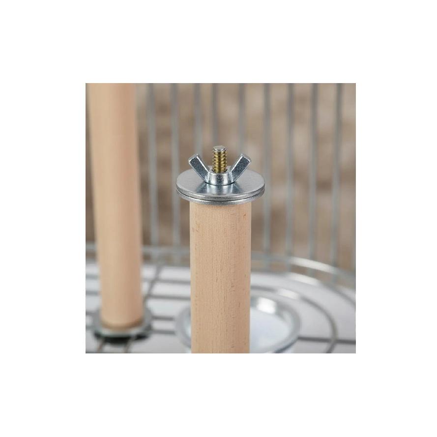 Anti-Spill Avian Food Holder No-Mess Design Avian Perch with Food Bowls Hanging Parrot Feeder Easy to Clean Enclosure Feeding