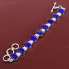Lapis Lazuli Bracelet Genuine Gemstone Bracelet Handmade Unique Jewelry 925 Sterling Silver Bracelet Adjustable Chain Bracelet Gifts For Him