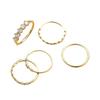Sparkling Circle Zircon Stone Rings Party Ready Shimmering Zircon Circle Rings Jewelry for Evening Attire Elegantly