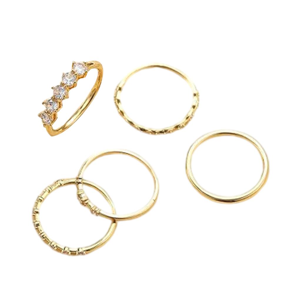 Sparkling Circle Zircon Stone Rings Party Ready Shimmering Zircon Circle Rings Jewelry for Evening Attire Elegantly