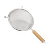 Stainless Steel Double Net Strainers with Wood Handle and Hooks Fine Mesh Filter Home Kitchenware