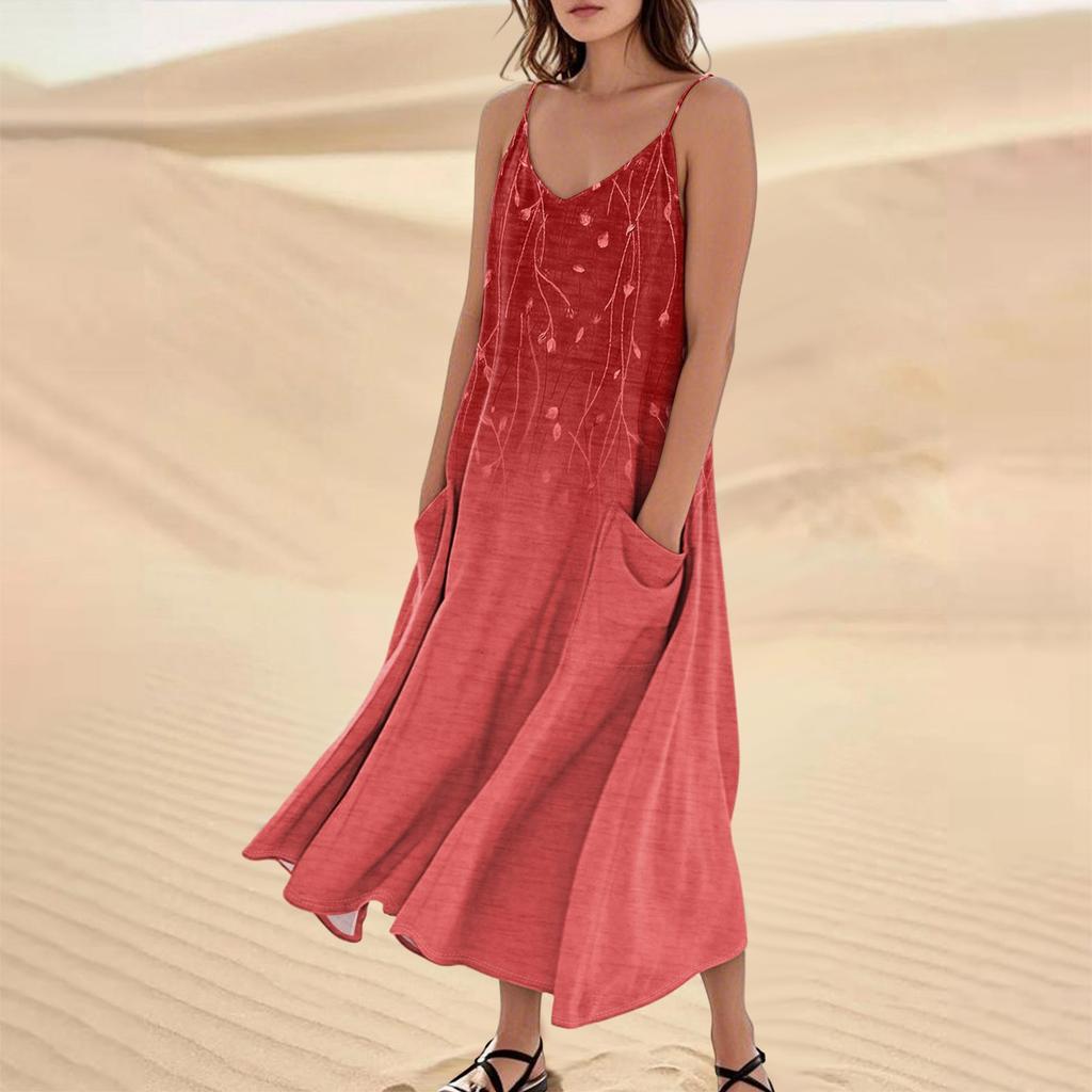 Women's Summer Dress Casual Loose Long Beach Vacation Dresses