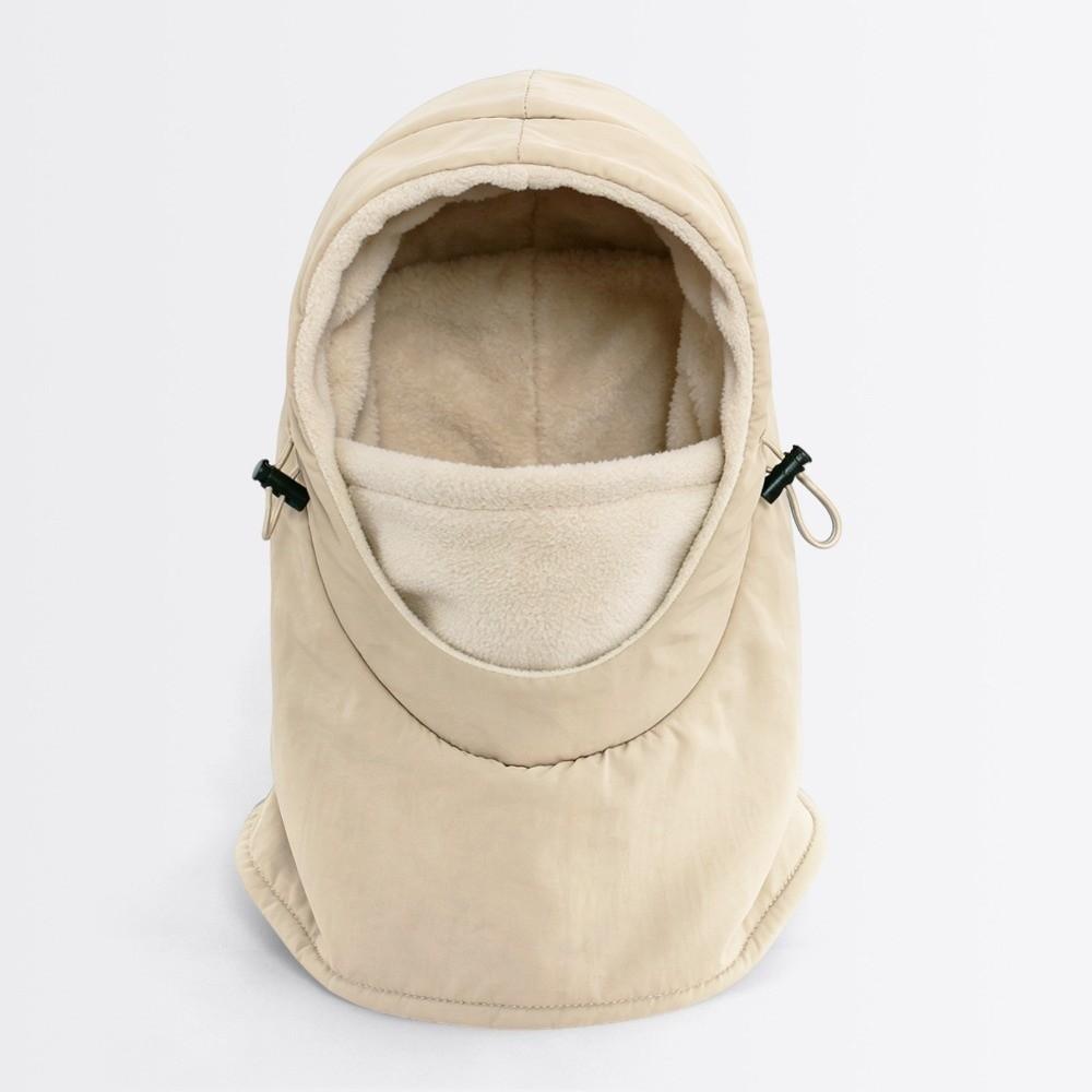 Windproof Winter Balaclava Hat Adjustable Drawstring One-piece Hat Scarf Soft Ear Protection Cap