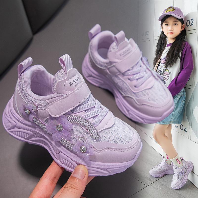 Модные удобные дышащие кроссовки для девочек 37 — фото 4