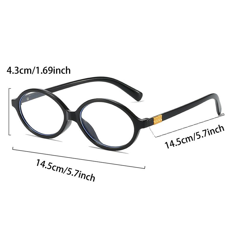 3 Pcs Per Set Oval Glasses  New in Fashion Vintage Blue Light Blocking Optical Frames Trendy Luxury Brand Design Eyeglasses