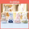 Countryside Style Shoulder Strap Skirt Plush Rabbit Vinyl Doll Pendant Kid Toy For Girls Birthday Gift