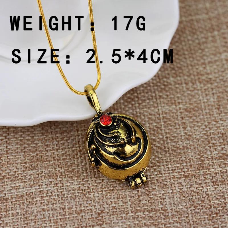 The Vampire Diaries Collier Pendentif assorti Verveine pour Couple Hommes Femmes Personnalité Vintage Chaîne Choker Cristal Rouge Bijoux
