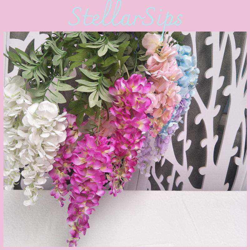 Wisteria Faux Purple Hanging Flowers For Wedding Decor And Event Ceiling Arrangements