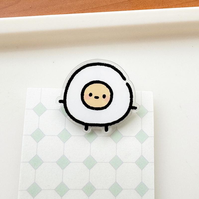 10Pcs Cute Cartoon Vegetable Acrylic Memo Clips Double Sided Paper Clamp Student Stationery Gift