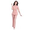 Elegant Women's Three-Quarter Sleeve Pink Suit Set - High-End, Professional, Commuting, Spring/Summer Style