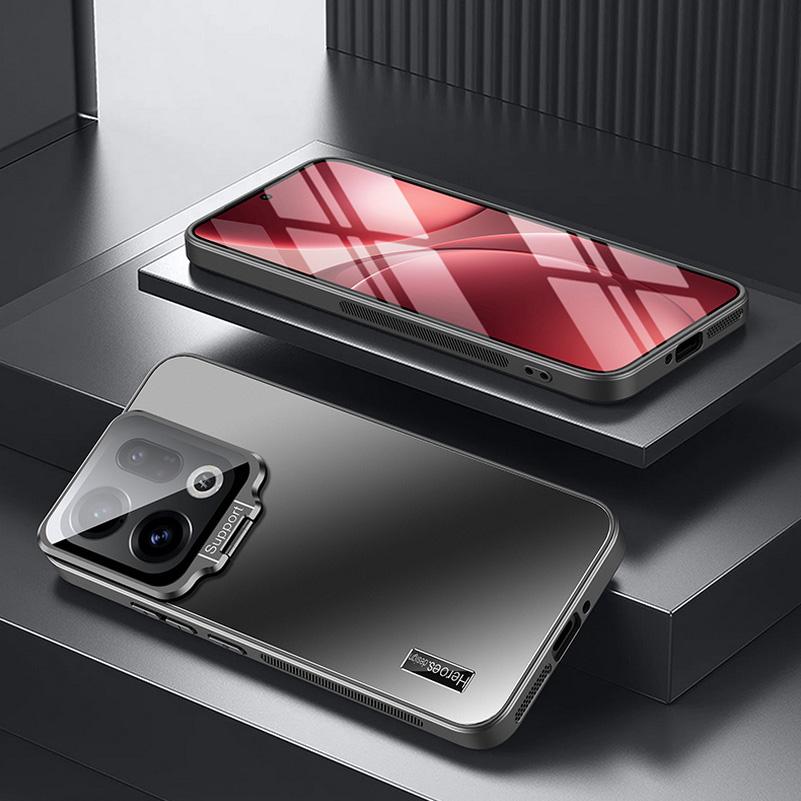 Funda Protectora Totalmente Envuelta con Soporte de Lente de Vidrio Retráctil Para OPPO Find X9 Pro find x9 X8 Ultra X8S + X7 X6 Pro Cubierta Acrílica