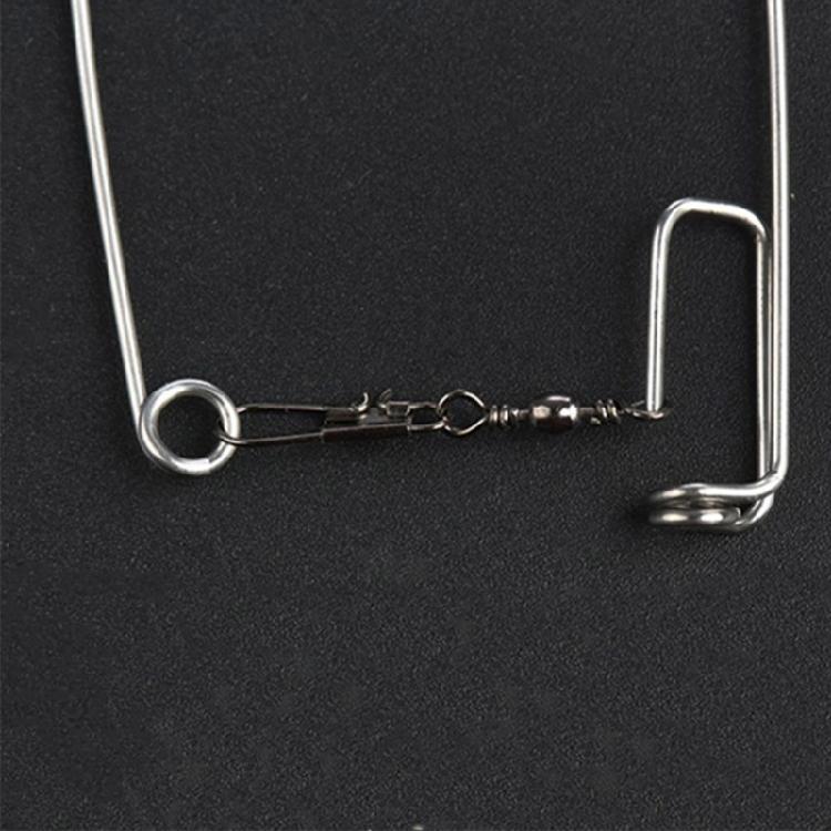 Eisangeln Automatischer Hakensteller Angelhaken Automatisches Angelgerät Edelstahl Federn Geladen Schnellhaken