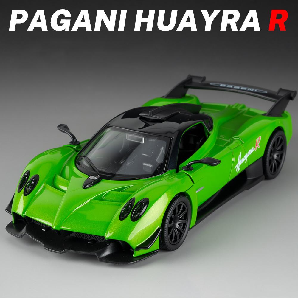 

1:32 Pagani Huayra R Supercar Alloy Car Model Sound and Light Pull Back Children s Toy Collectibles Birthday gift зелений
