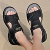 2024 New Leather Cowhide Men Sandals Summer Quality Beach Slippers Casual Sneakers Outdoor Beach Shoes Large Size
