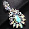 Stonefans Glänzende Wassertropfen Strass Ohrringe Accessoires Trendige Damen AB Farbe Kristall Stecker Ohrringe Piercing Schmuck