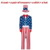 The Purge Cosplay Costume Uncle Sam Independence Day Performance Wear For Halloween Party