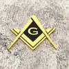 Masonic G Emblem 3D Stereoscopic Metal Car Emblem Custom Modification Body Sticker Available in Gold Silver and Red