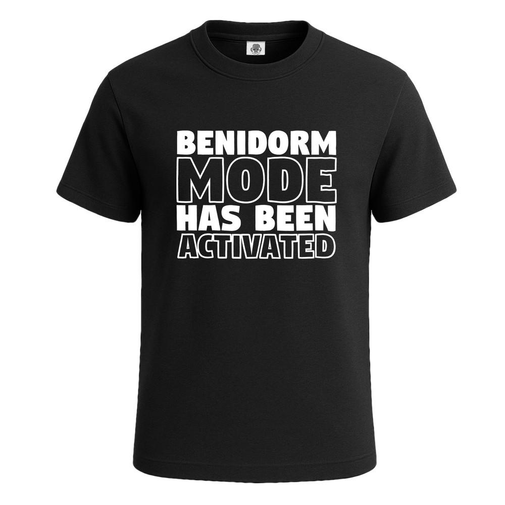 Benidorm mode has been activated joke funny mens tshirt party gift tee top 2XL