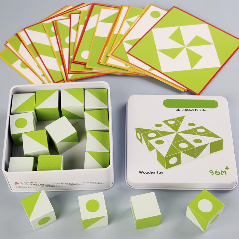 3D Puzzle Wooden Space Thinking Imagination Logic Games Children s Math Educational Toys BoardGifts For Kids DIY