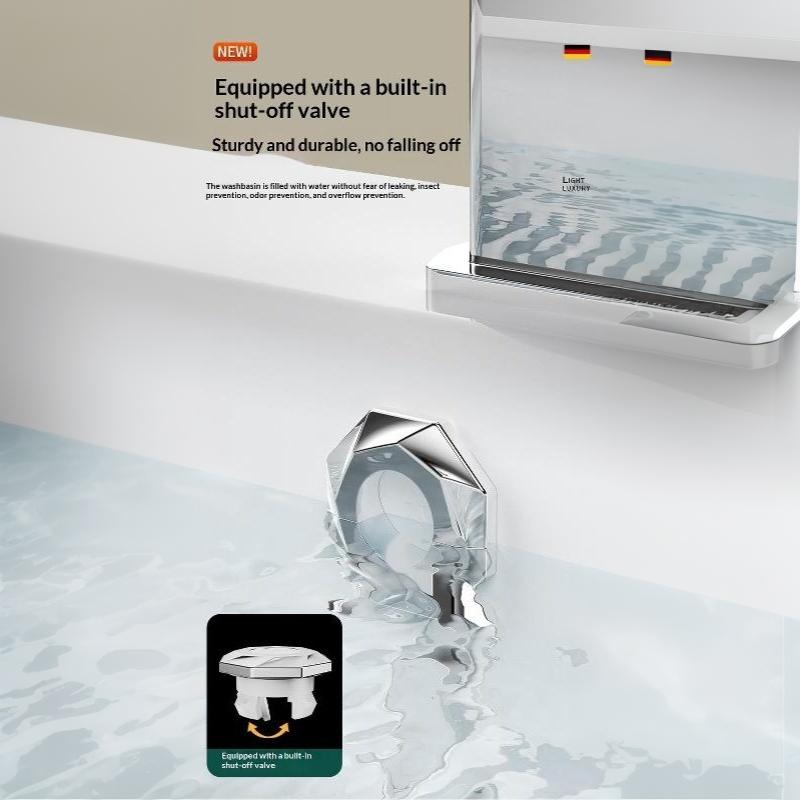 2Pcs Bathroom Basin Overflow Hole Cover Snap In Perforated Drain Insert Ideal for DIY Bathroom Sink Renovation Projects