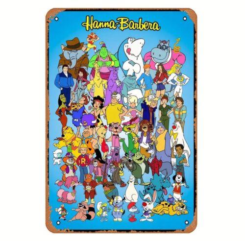 

80 s Vintage Eighties Video Poster HANNA BARBERA Metal Tin Sign 12x8 Inch 20x30cm（7.8x11.8inch）