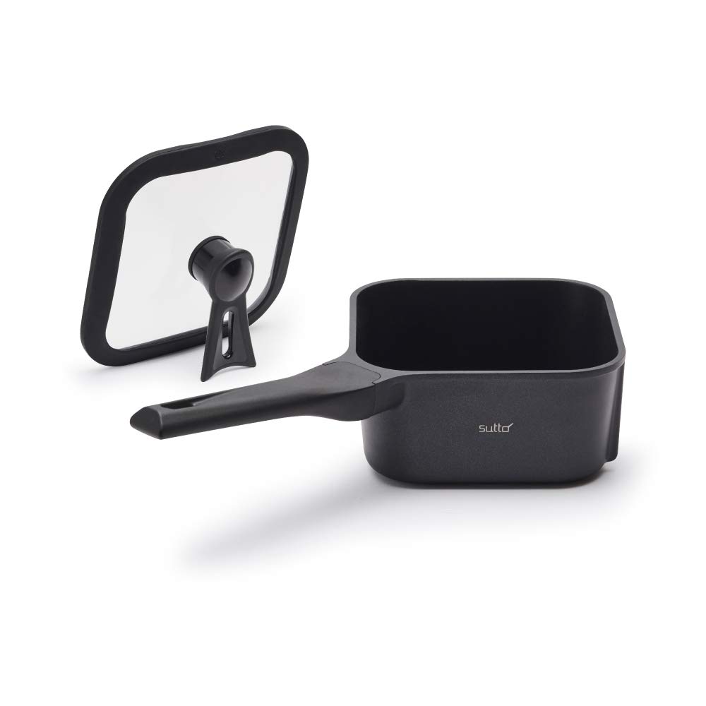 Square frying pan sutto x 8 All heat source compatible and Black Deep type Doshisha (16 cm) (gas induction)