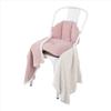 Livheart Cushion Blanket, Dusty Pink (Total Length: Approx. 140cm), Attaches To Chair, Cold Weather Protection, 84051-21