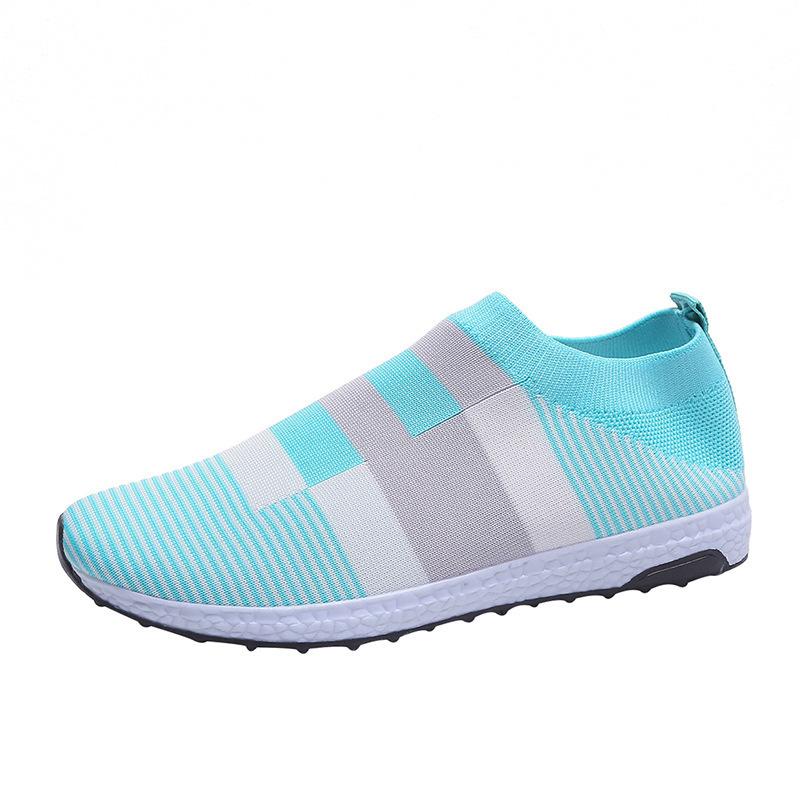 Große Größe neues Paar Fly-Woven Mesh Sport atmungsaktiv Herren- und Damen-Freizeitschuhe