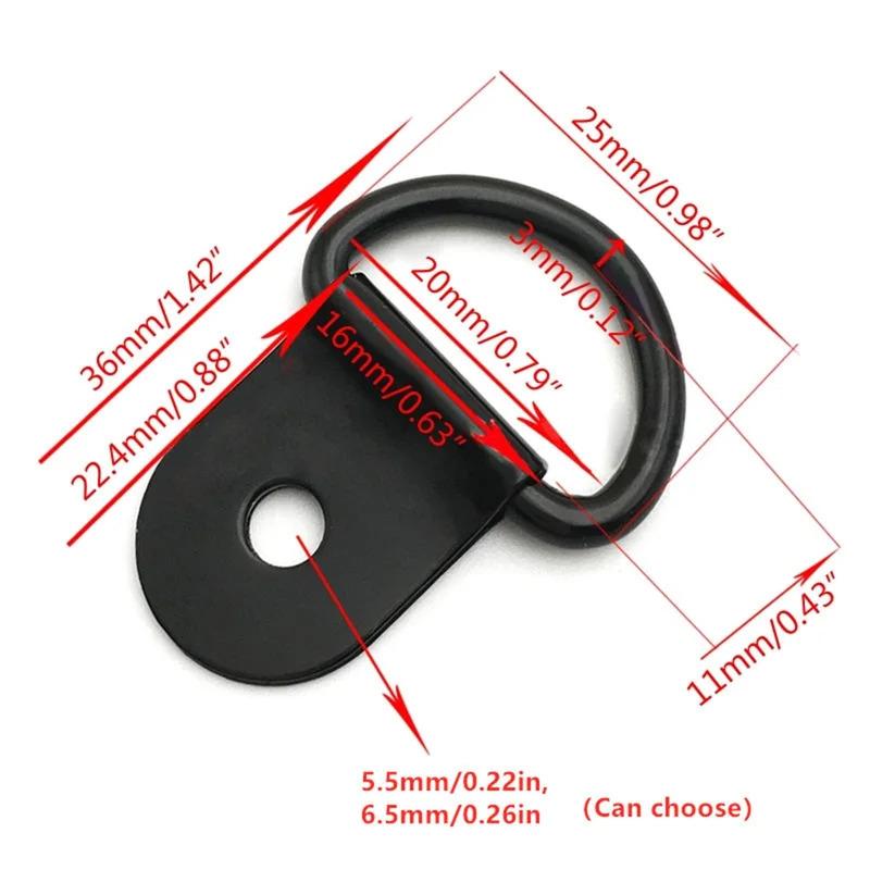 10/20/30Pcs D Shape Tie Down Anchor Rings Iron Stainless Steel Cargo Tie Down Ring for Car Truck Trailers RV Boats