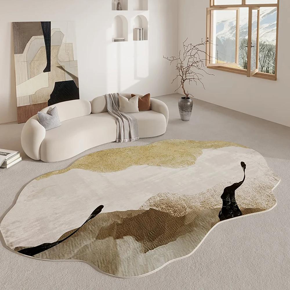 Facecloth Carpet Shaped Minimalist Living Room Mats Bedroom Rugs Coffee Table Sofa Mats Stain-Resistant Rugs Home Decor