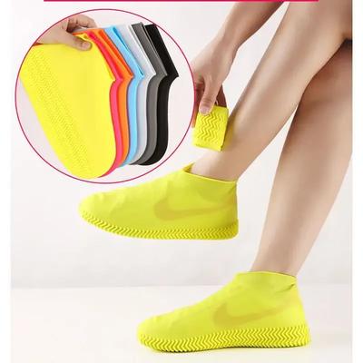 Wiederverwendbare Wasserdichte Regenschuhüberzieher Rutschfeste Gummi-Regenstiefel-Überschuhe Anti-Reibungs-Outdoor-Wanderschuh-Zubehör