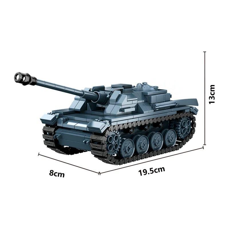 Military Army Soldiers World War Tank Armored Vehicle Model Assemble Building Blocks Bricks DIY Toys Gift