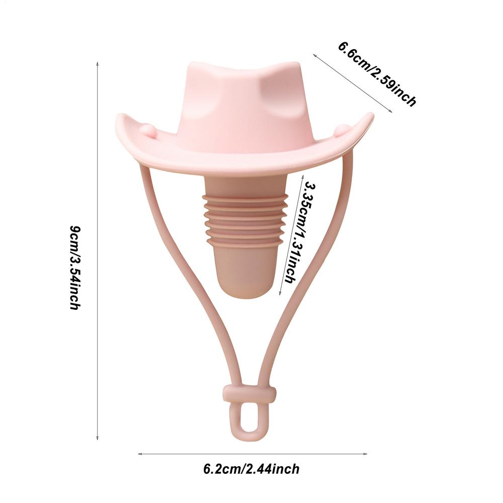 Silicone Wine Stopper Decorative Wine Sealer Bottle Caps Cowboy Hat Shape Leakproof Bottle Stop Sealer For Present