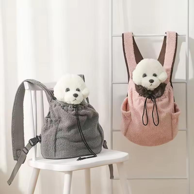 

Pet Chest Bag Travel Portable Backpack Breathable Mesh Shoulder Crossbody Double Shoulder Bags Dog Outdoor Carring Supplies S серый