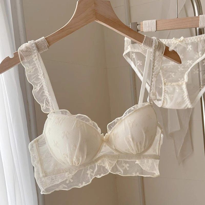 White Lace Bras For Women Backless Underwear Adjustable Lingerie For Lady Bras