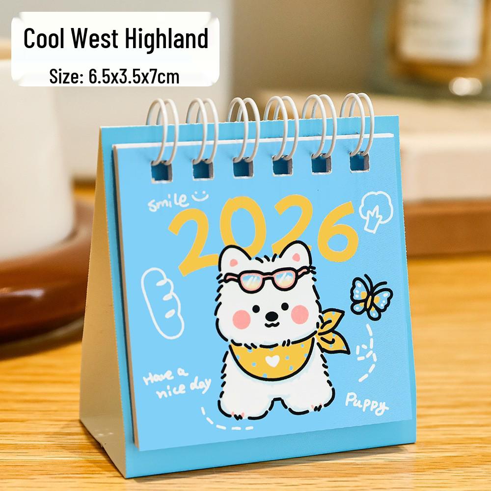 2026 Inspirational Words Mini Desk Planner Calendar - Creative Portable Desktop Ornament