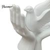 Housewarming Gift 3D Printed Peace Pigeon on Hands Ornament, Minimalist Statue, Decorative Desktop Art Ornament Hand Sculpture with Stable Base