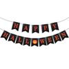 Black Bat Happy Halloween Paper Banner Hanging Garland 2025 Halloween Party Home Decoration Supplies Pumpkin Ghost Flag Props