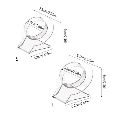 Portabracciali Trasparente Porta Bracciali Acrilico Porta Orologi Organizzatore di Gioielli Semplice Circolare Stabile