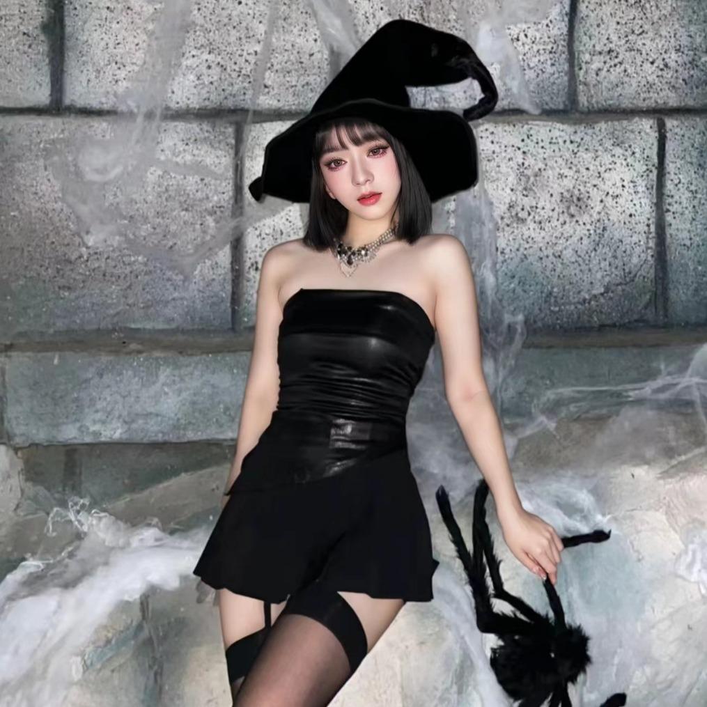 Halloween, Wrinkle Twist Magic Hat, High Quality, Thick Velvet Fabric, Witch Hat, COS Dress Up, DIY Lolita Hat