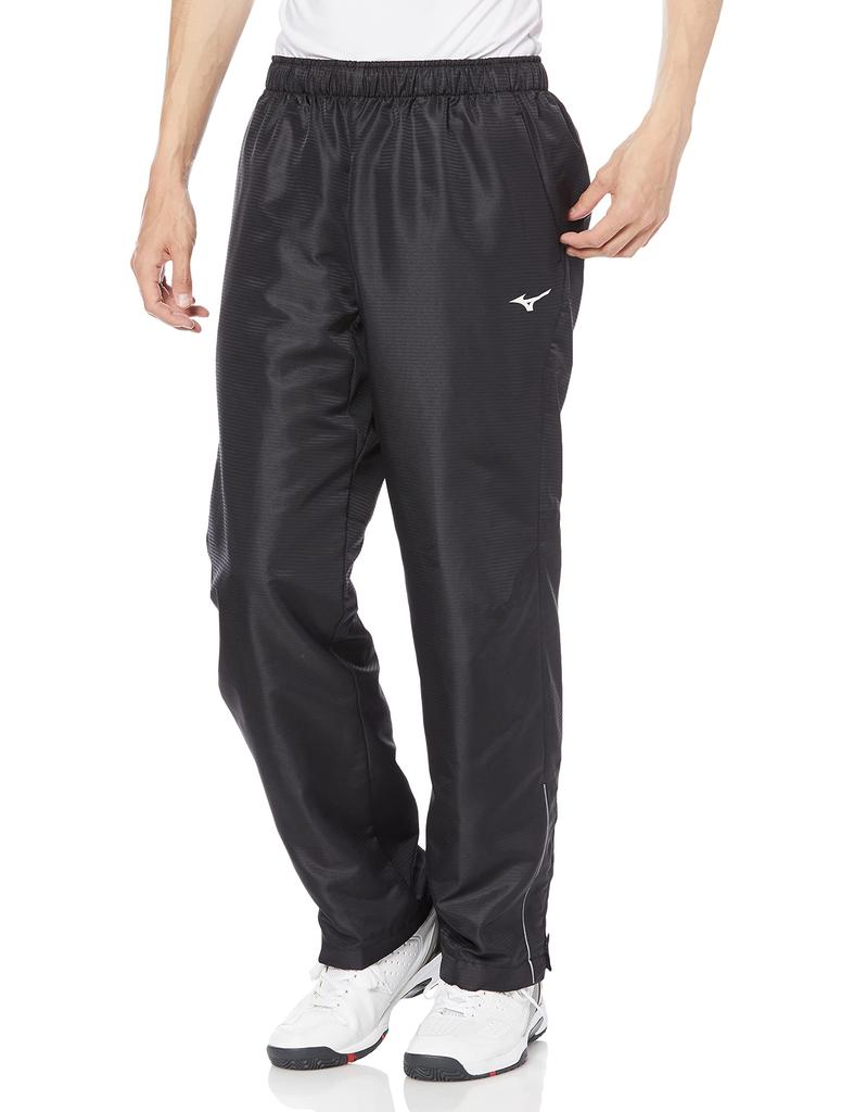 Mizuno Active Warmer and Tennis Size S Pants, Long, Water-Repellent, Warm, Wear, 62JF0501, Black,