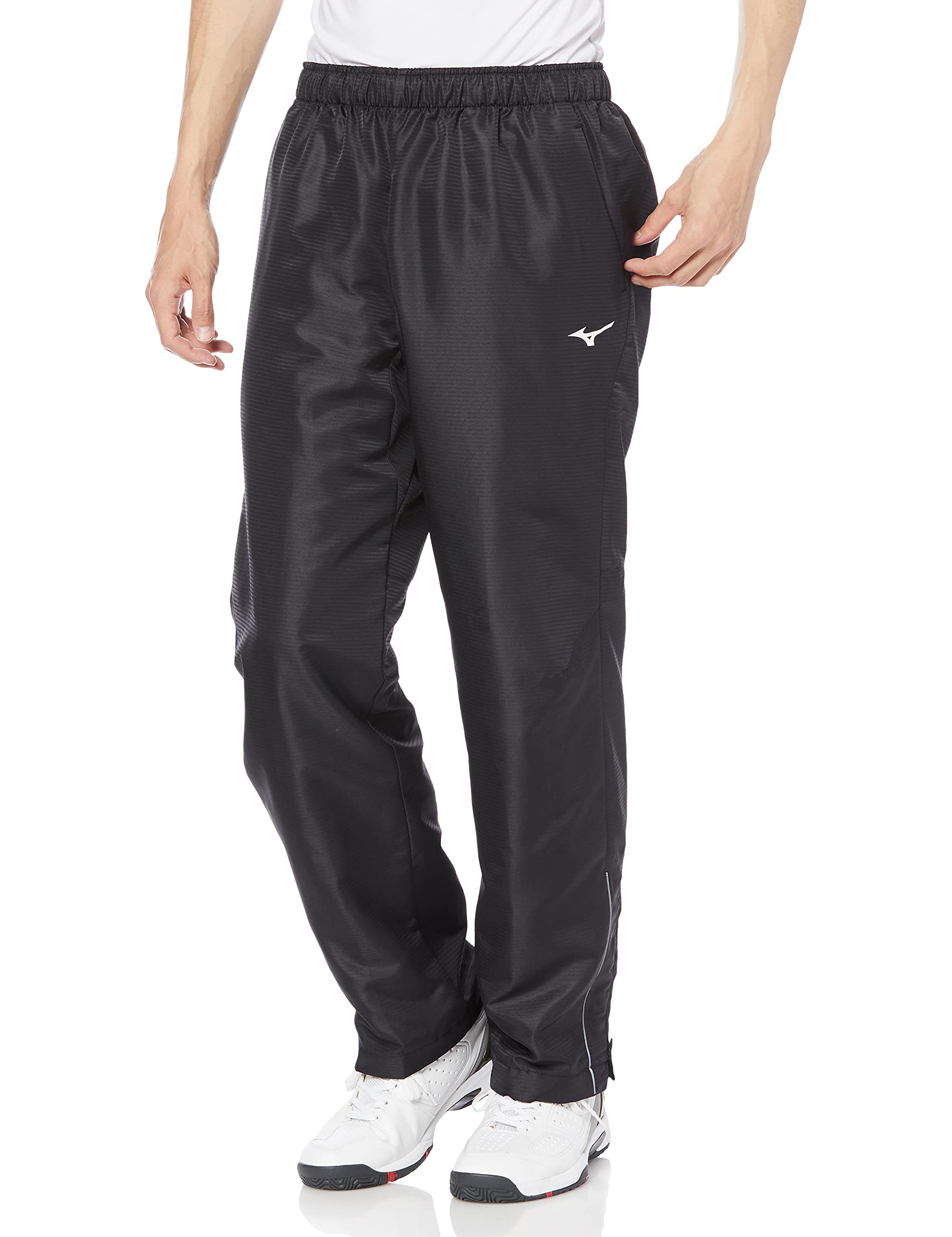 

Mizuno Active Warmer and Tennis Medium Pants, Long, Water-Repellent, Warm, Wear, 62JF0501, Black, чёрный
