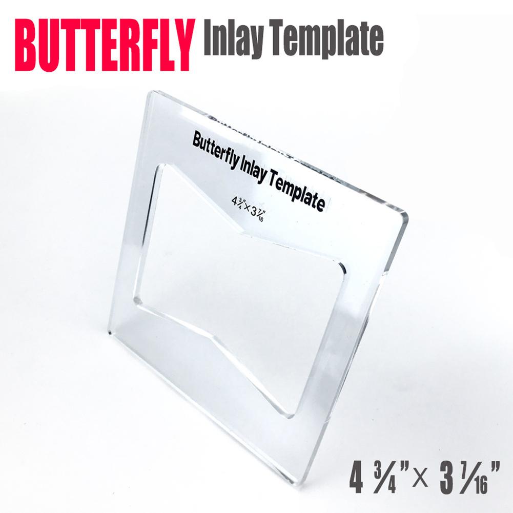

Butterfly Inlay Template Clear Acrylic Set with 7 Sizes for Precise Routing in Decorative Woodworking and Repair Applications