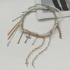 Ingemark Goth Tassel Link Pendant Choker Necklace for Women Trend 2026 Elegant Imitation Pearl Chain Wed Bridal Party Jewelry